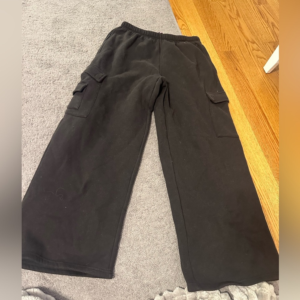 Edikted Wide leg black sweatpants